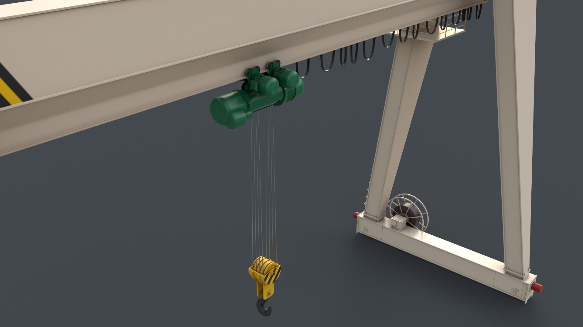 PBR Single Girder Gantry Crane V2 - Multi color Pack 3D Model Collection_76