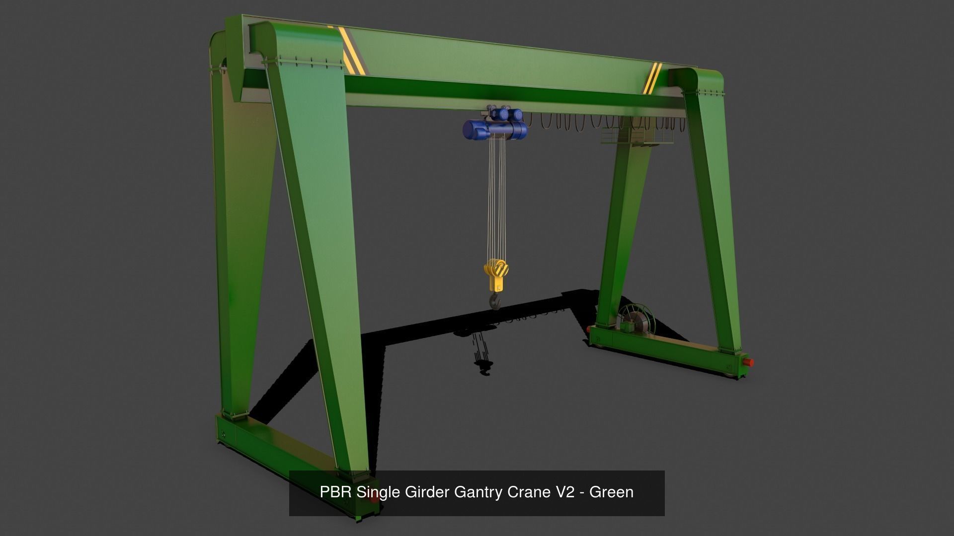 PBR Single Girder Gantry Crane V2 - Multi color Pack 3D Model Collection_15