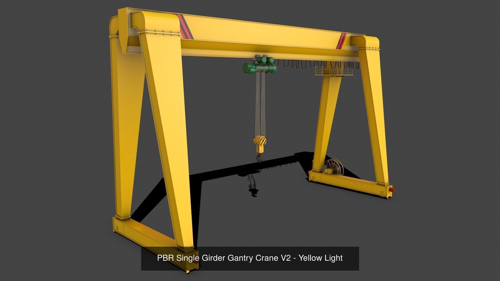 PBR Single Girder Gantry Crane V2 - Multi color Pack 3D Model Collection_22