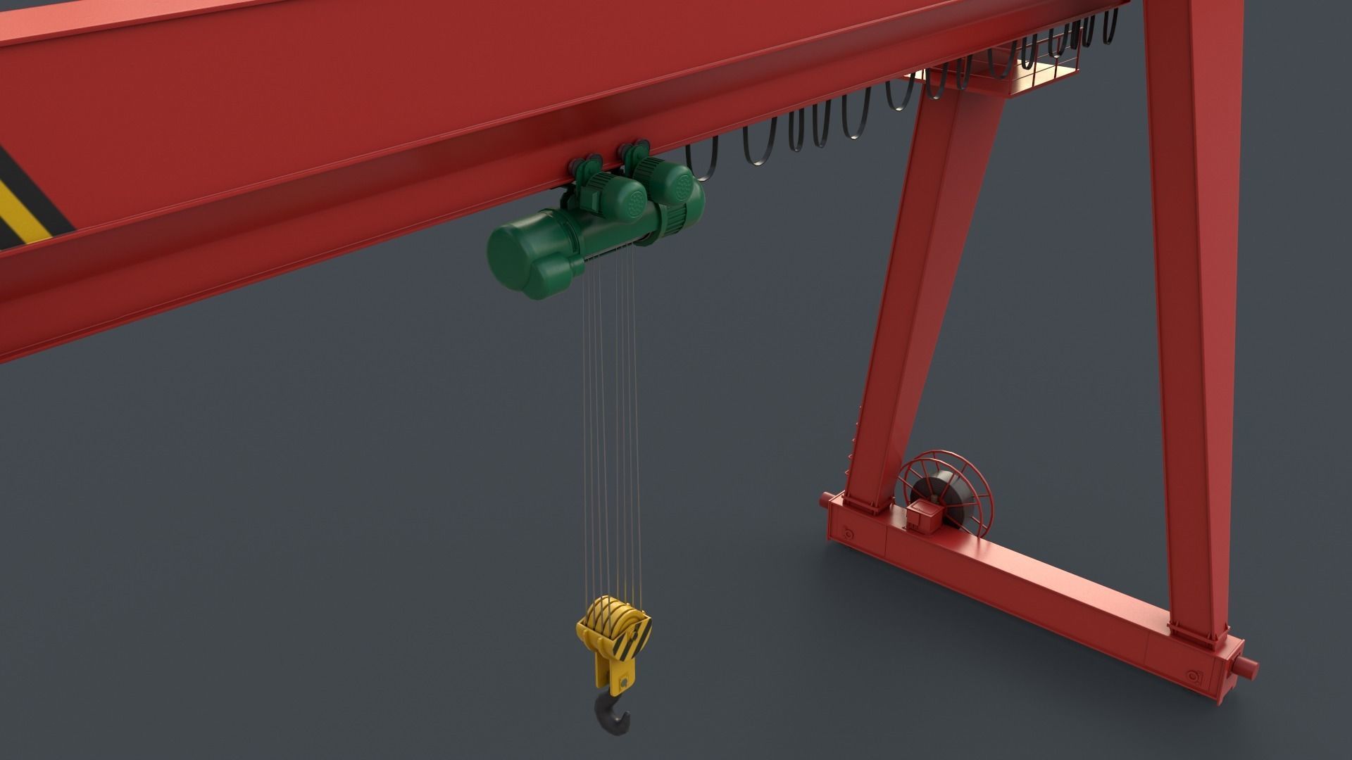 PBR Single Girder Gantry Crane V2 - Multi color Pack 3D Model Collection_75
