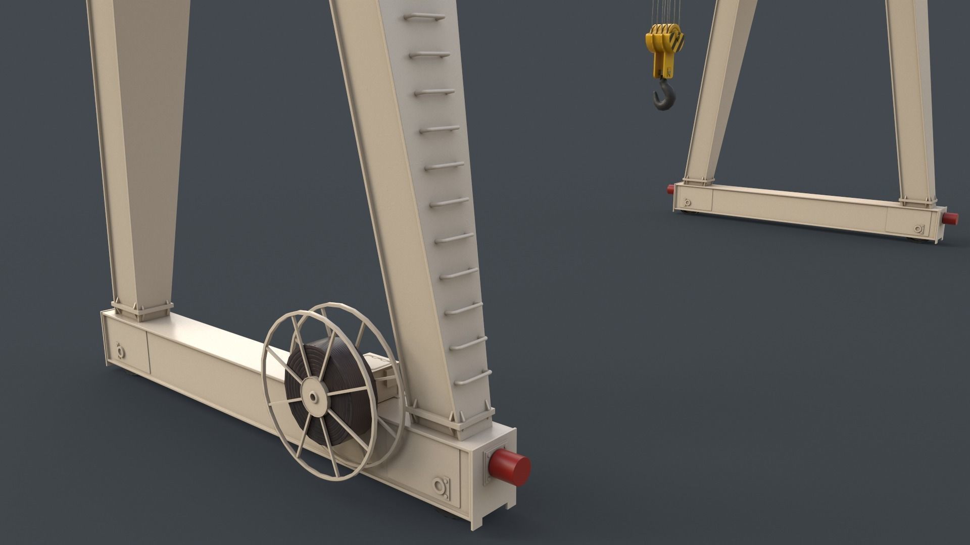 PBR Single Girder Gantry Crane V2 - Multi color Pack 3D Model Collection_85