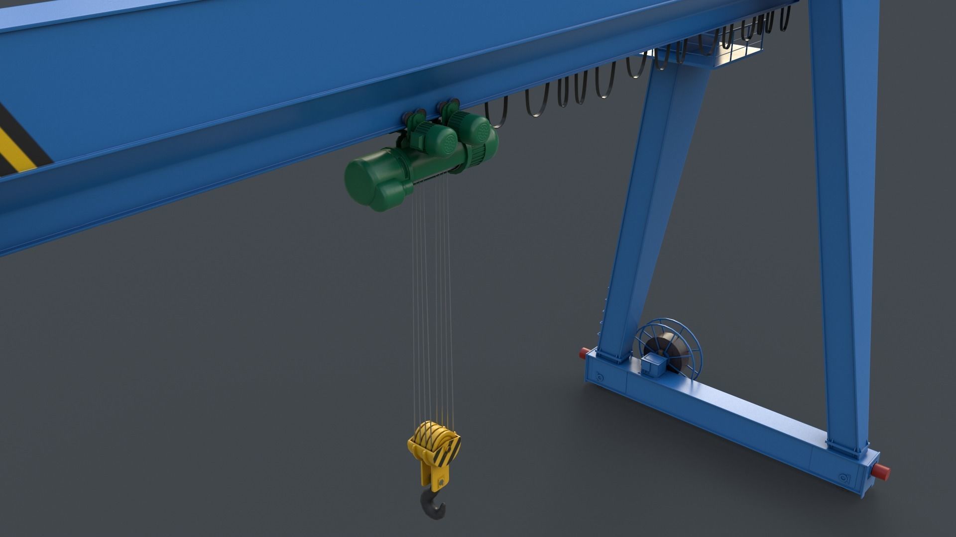 PBR Single Girder Gantry Crane V2 - Multi color Pack 3D Model Collection_71