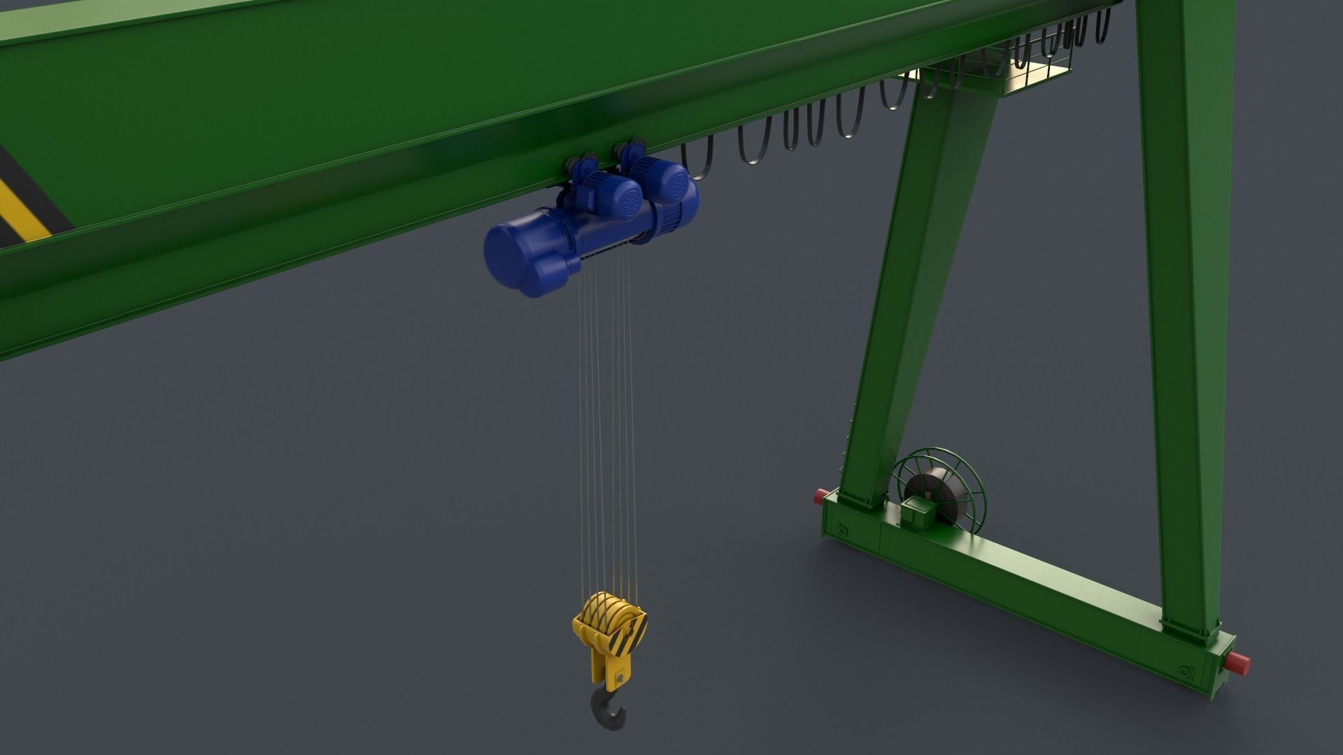 PBR Single Girder Gantry Crane V2 - Multi color Pack 3D Model Collection_68