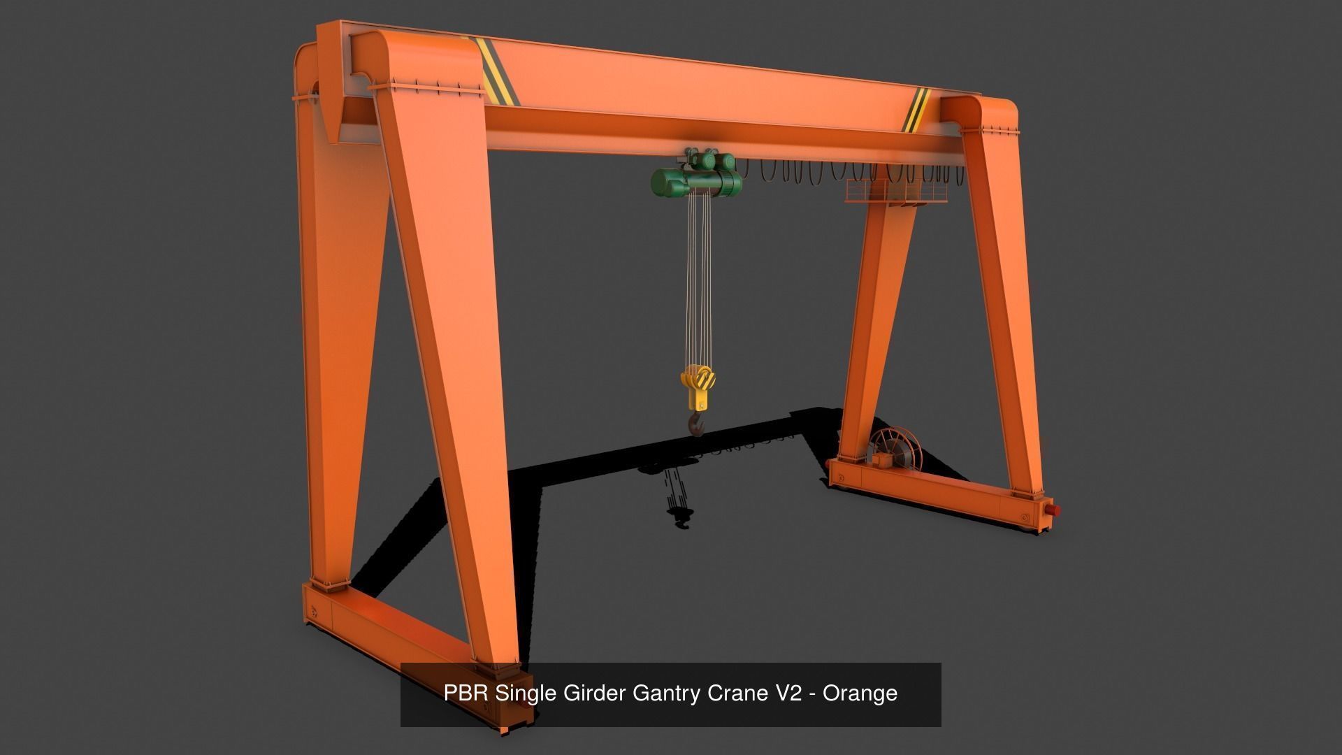 PBR Single Girder Gantry Crane V2 - Multi color Pack 3D Model Collection_17