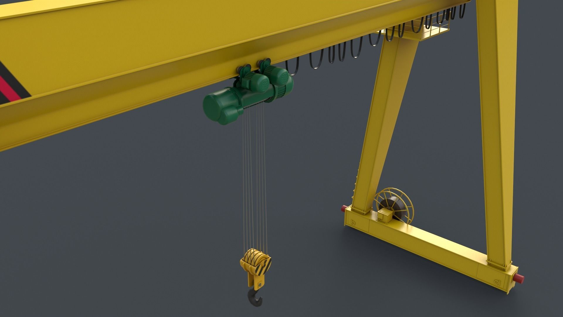 PBR Single Girder Gantry Crane V2 - Multi color Pack 3D Model Collection_77