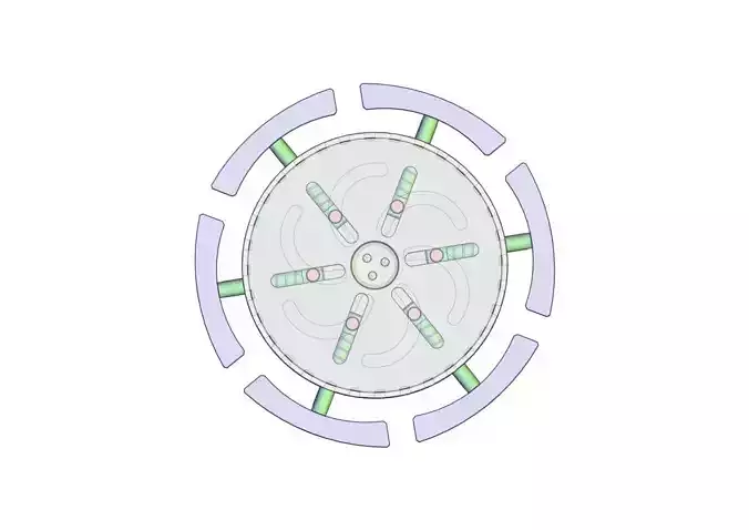 Self-locking expansion mechanism-outer spring 3D print model