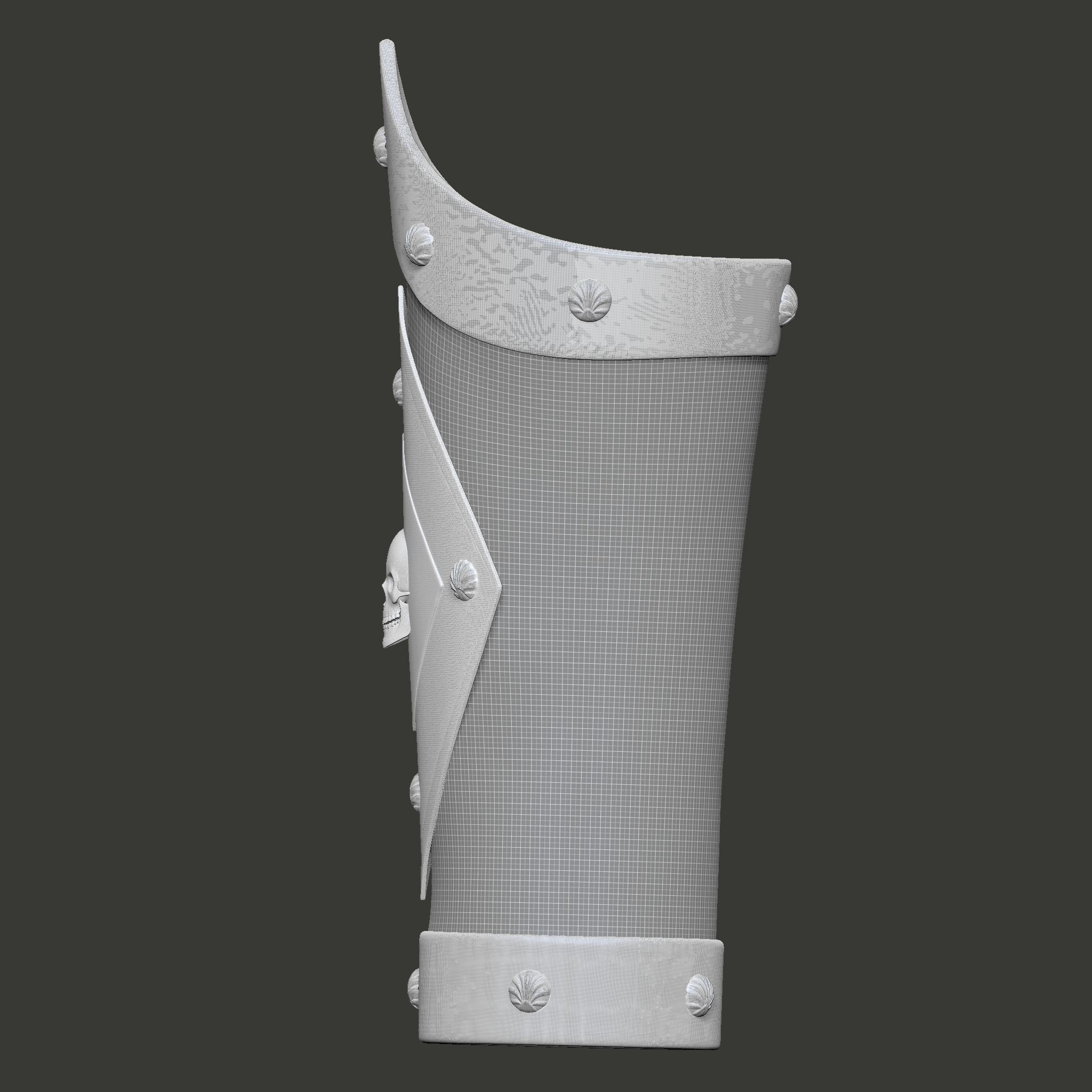 Skull Pirate Bracers 3D print model_26
