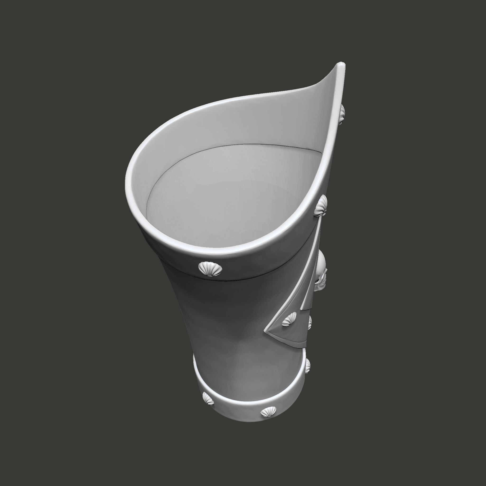 Skull Pirate Bracers 3D print model_19