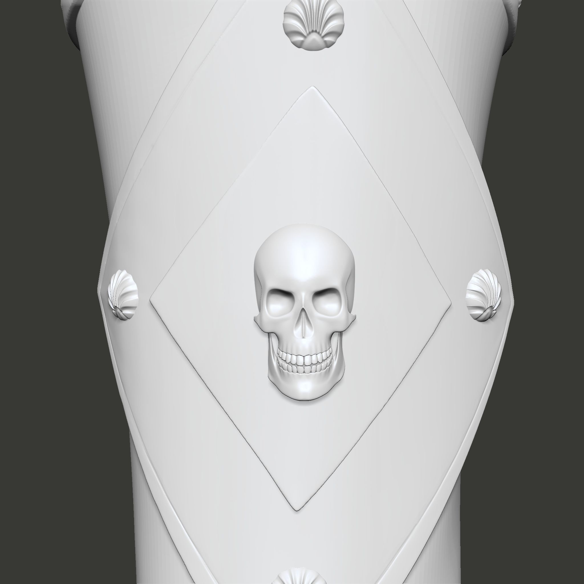 Skull Pirate Bracers 3D print model_3