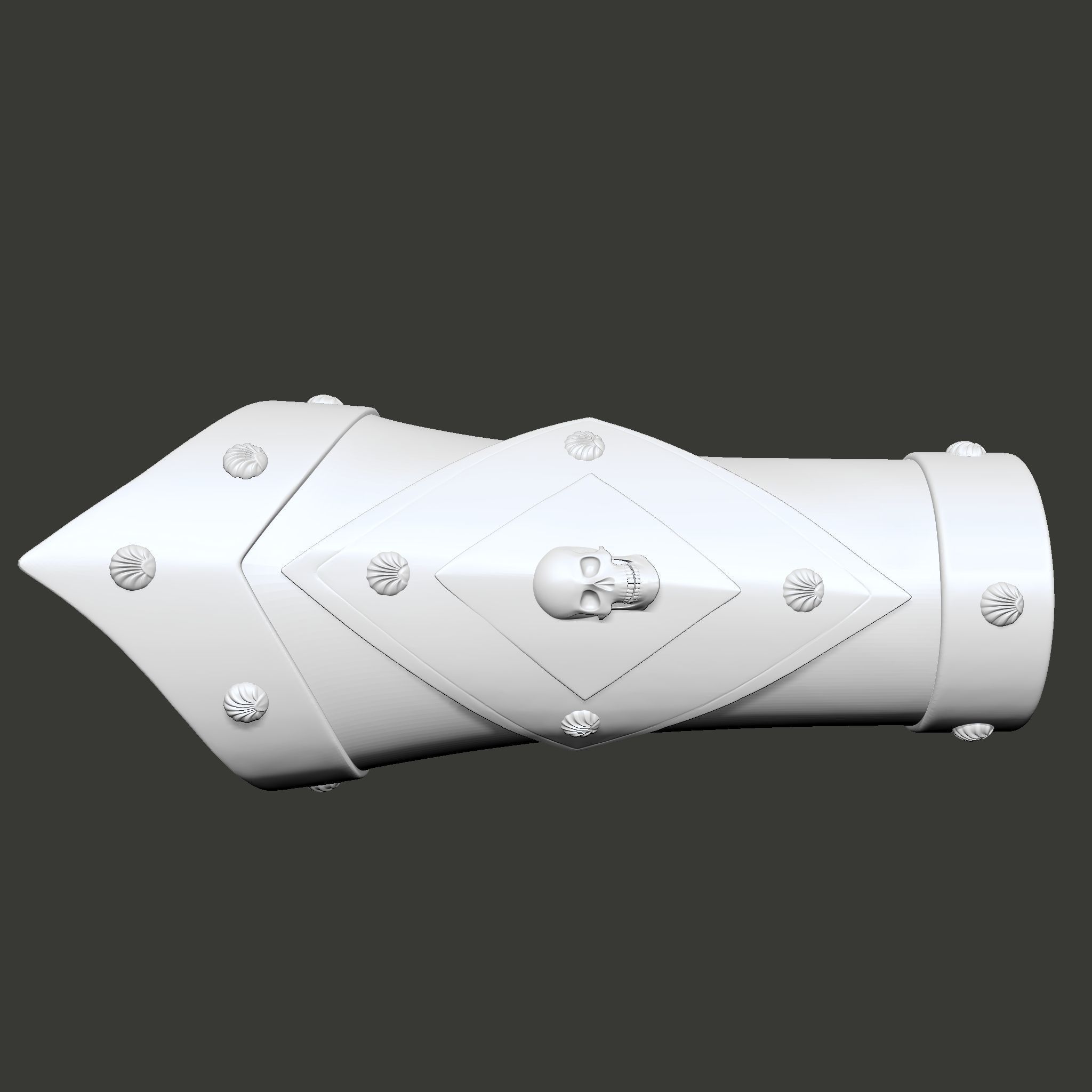 Skull Pirate Bracers 3D print model_22