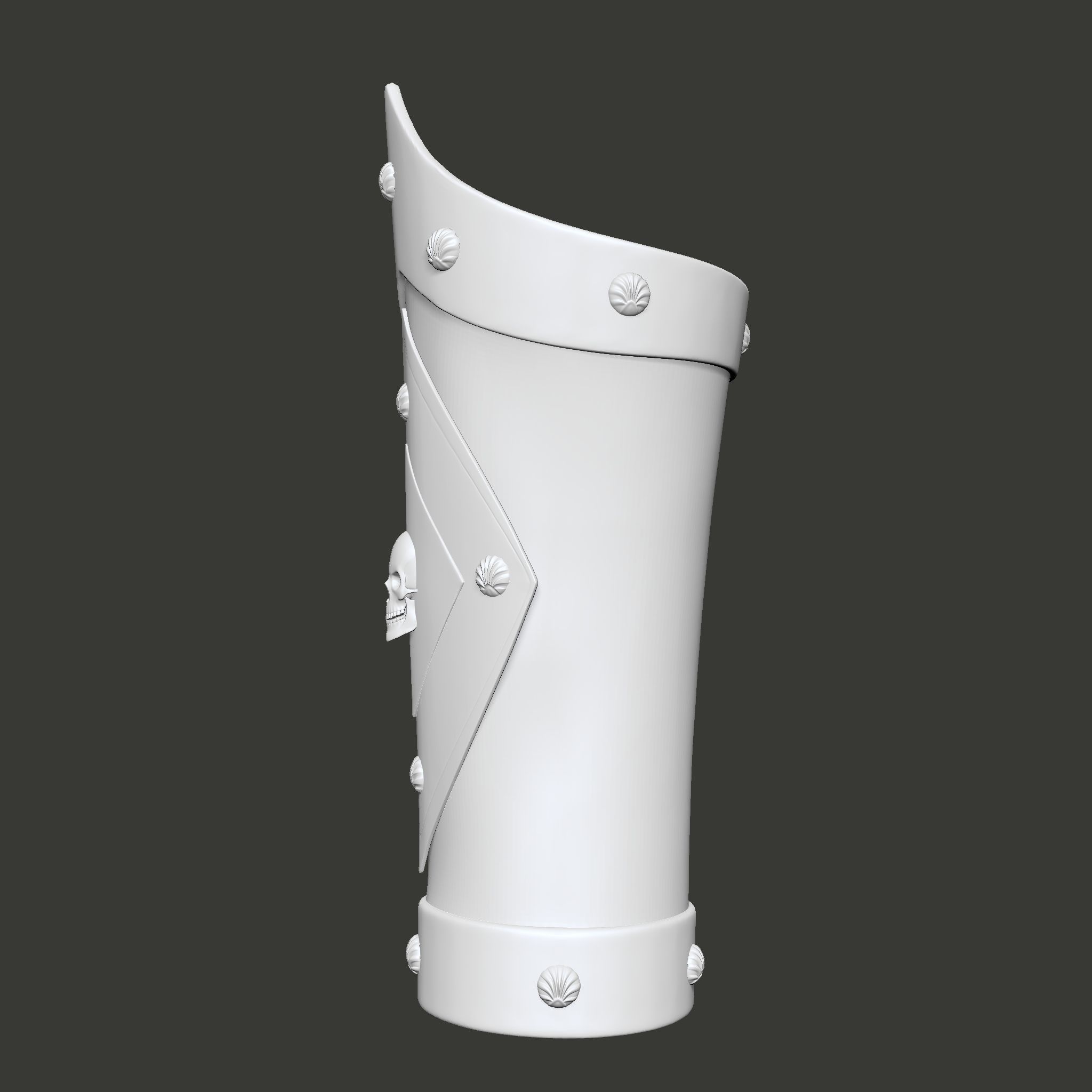 Skull Pirate Bracers 3D print model_7