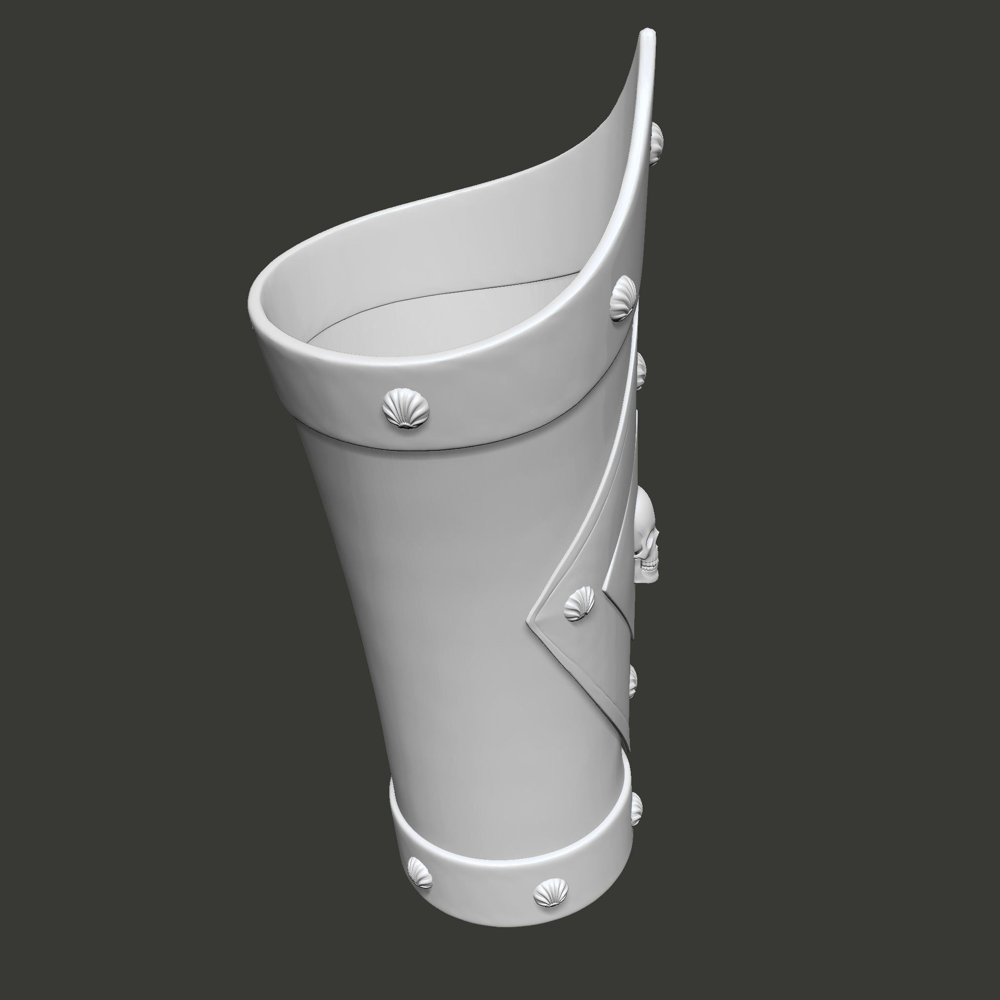 Skull Pirate Bracers 3D print model_18