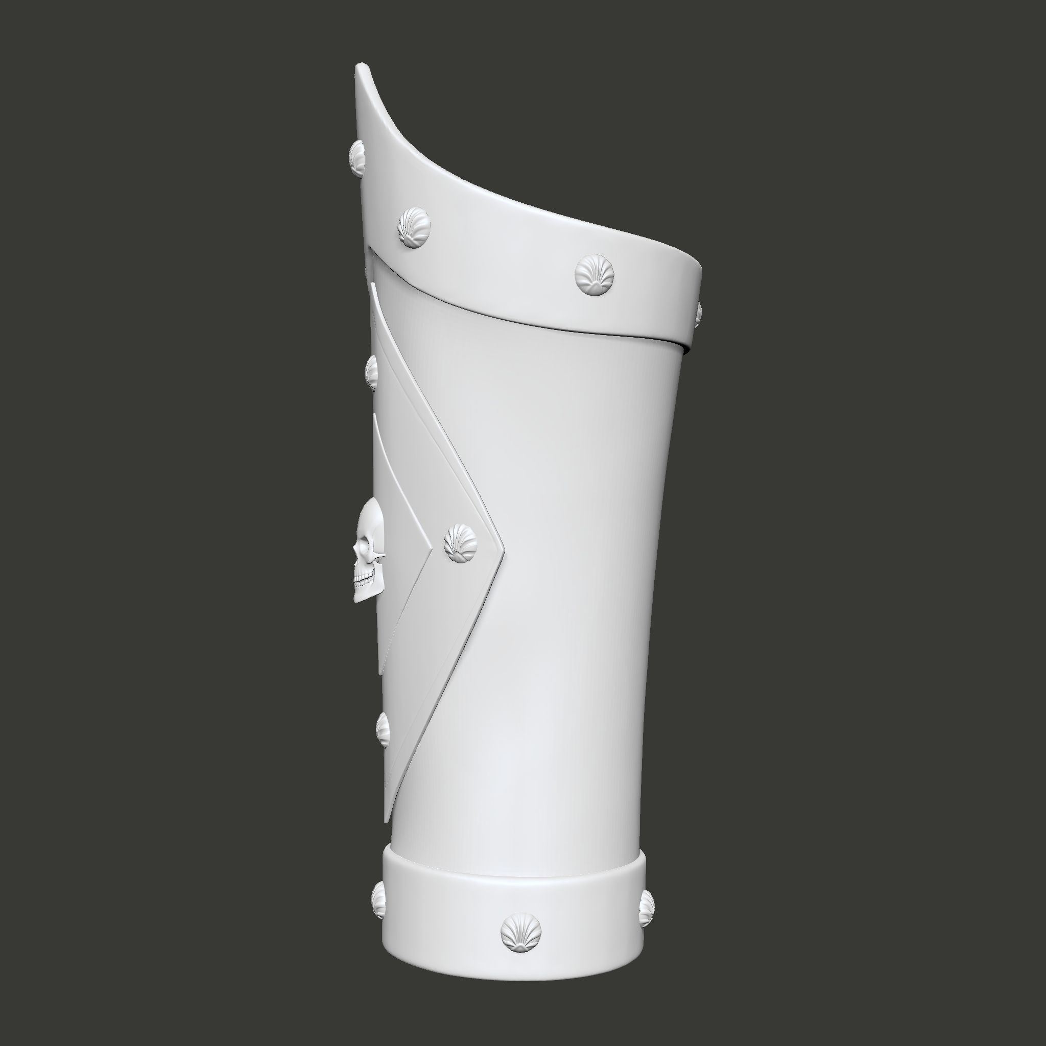 Skull Pirate Bracers 3D print model_8
