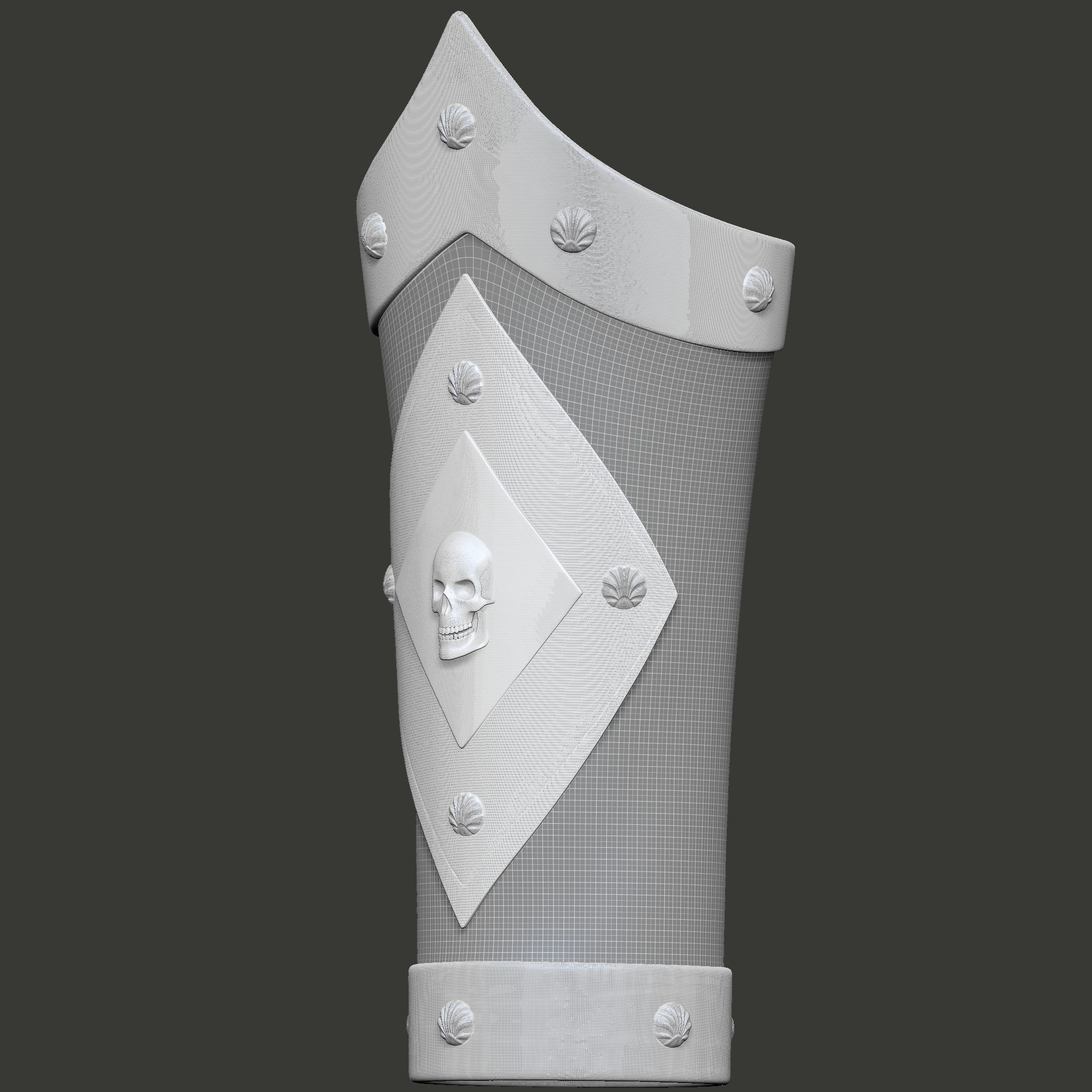 Skull Pirate Bracers 3D print model_24