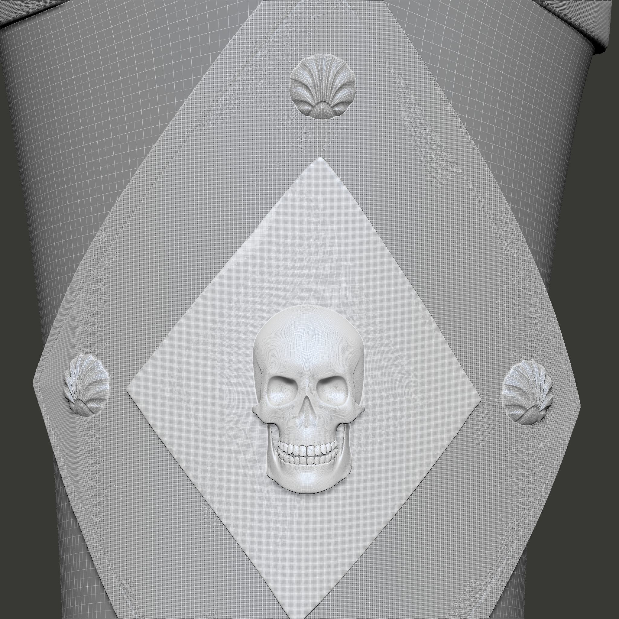 Skull Pirate Bracers 3D print model_6