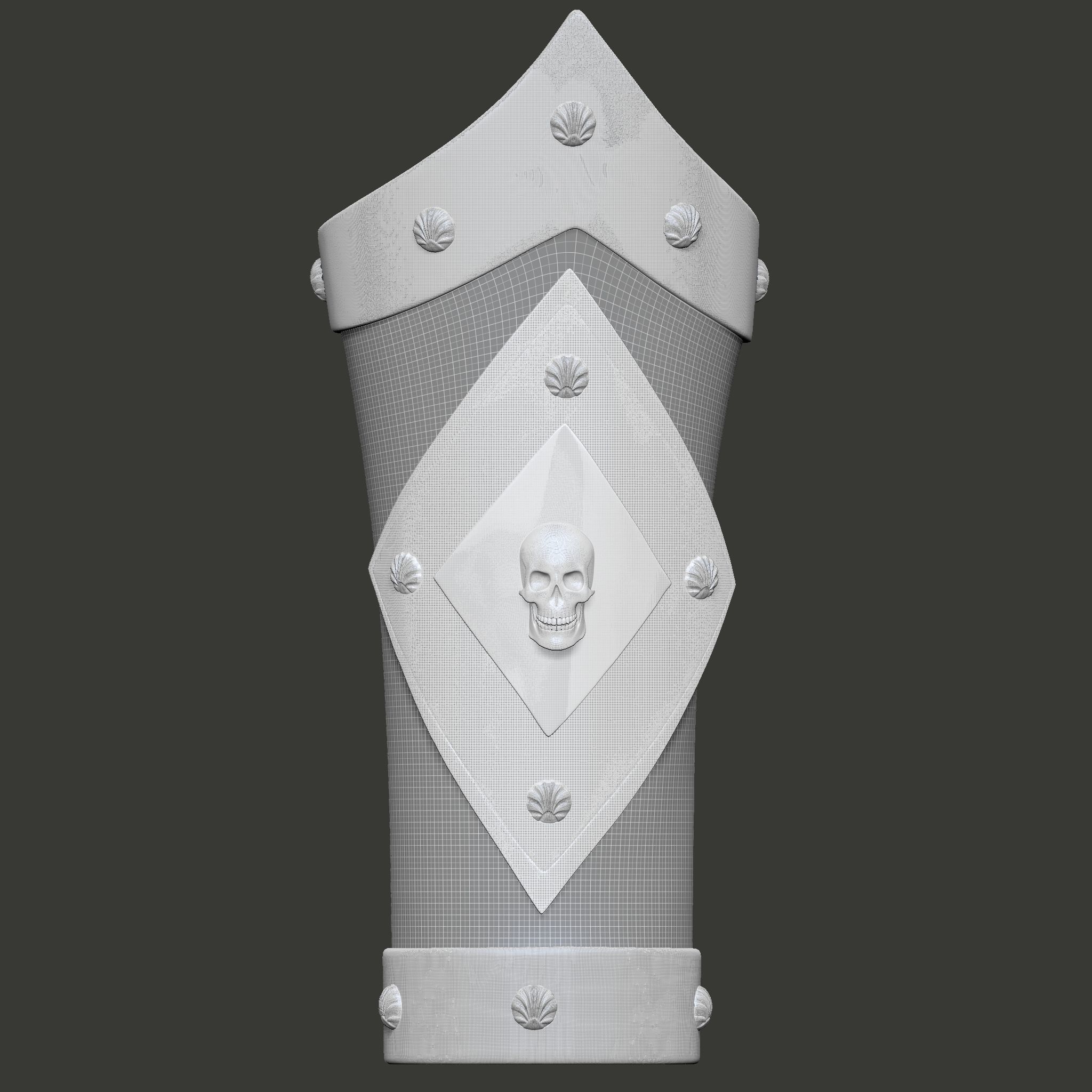 Skull Pirate Bracers 3D print model_23