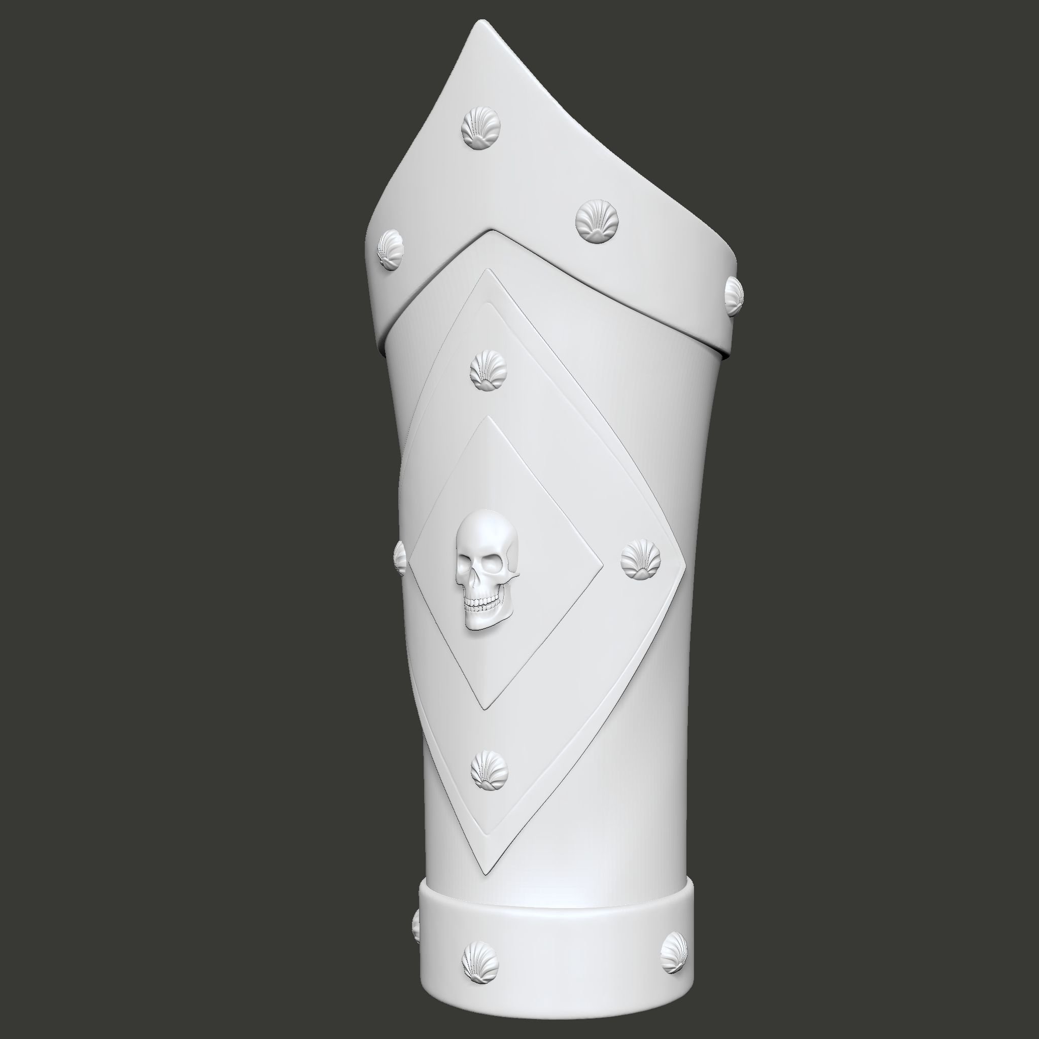 Skull Pirate Bracers 3D print model_2