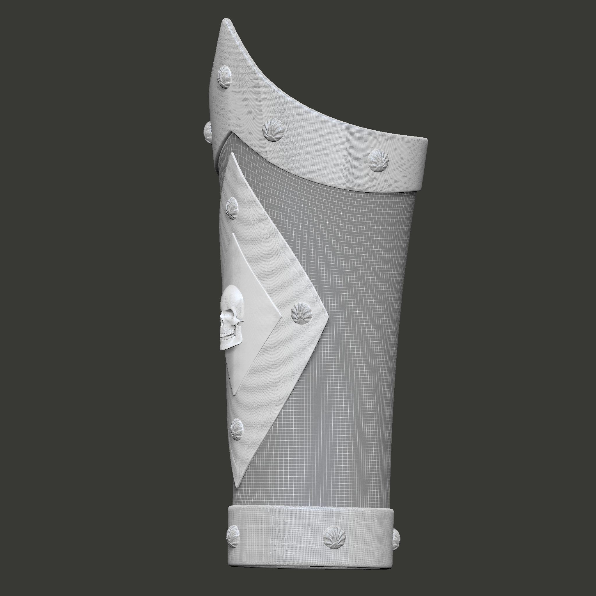 Skull Pirate Bracers 3D print model_25