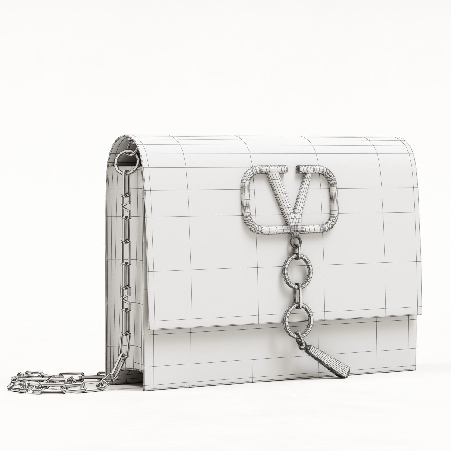 Valentino Garavani Small Vcase Leather Bag Low-poly 3D model_22