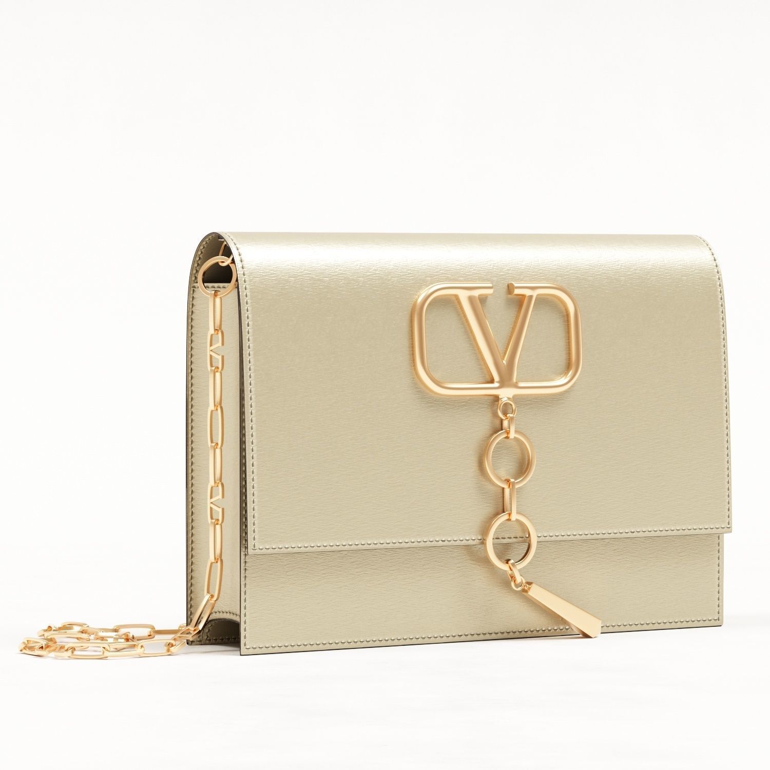 Valentino Garavani Small Vcase Leather Bag Low-poly 3D model_10