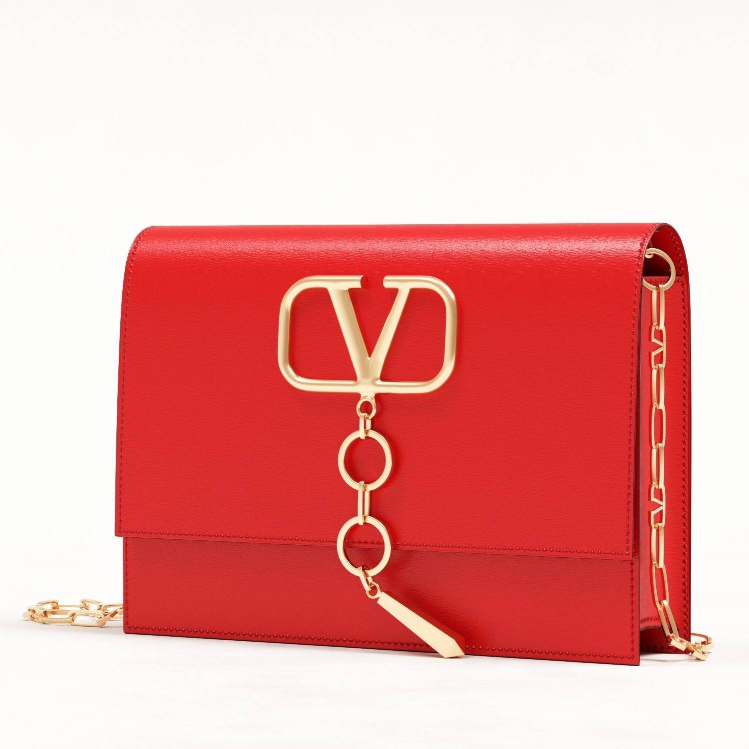 Valentino Garavani Small Vcase Leather Bag Low-poly 3D model_16