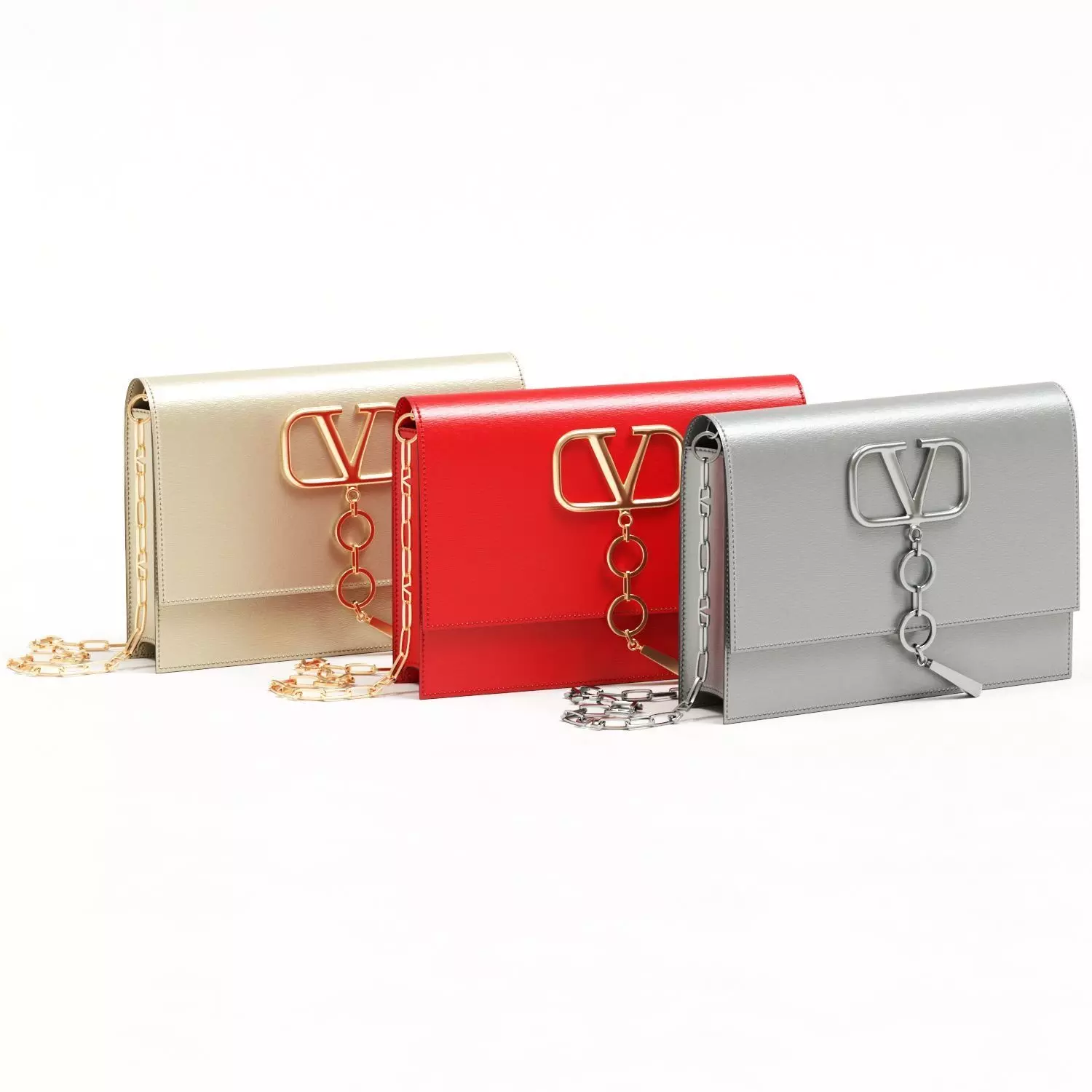 Valentino Garavani Small Vcase Leather Bag Low-poly 3D model_0