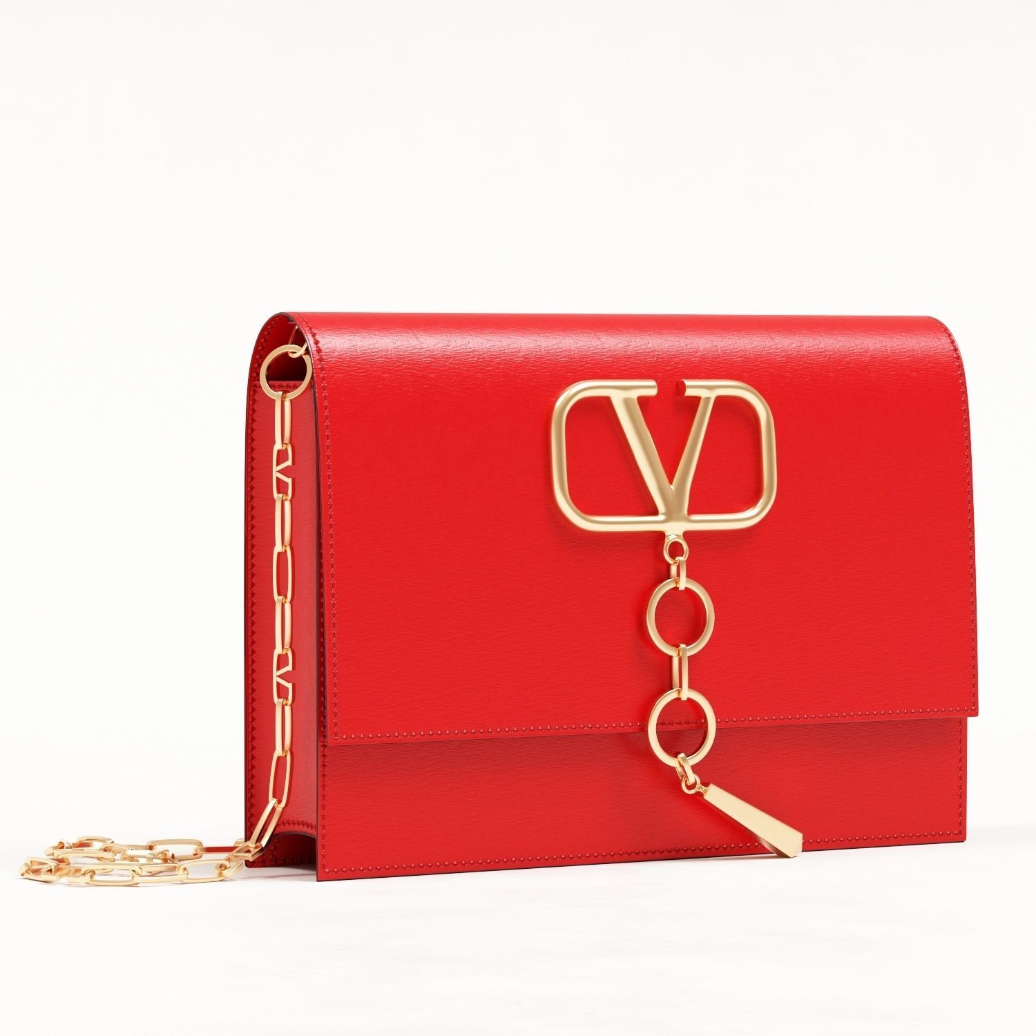 Valentino Garavani Small Vcase Leather Bag Low-poly 3D model_15