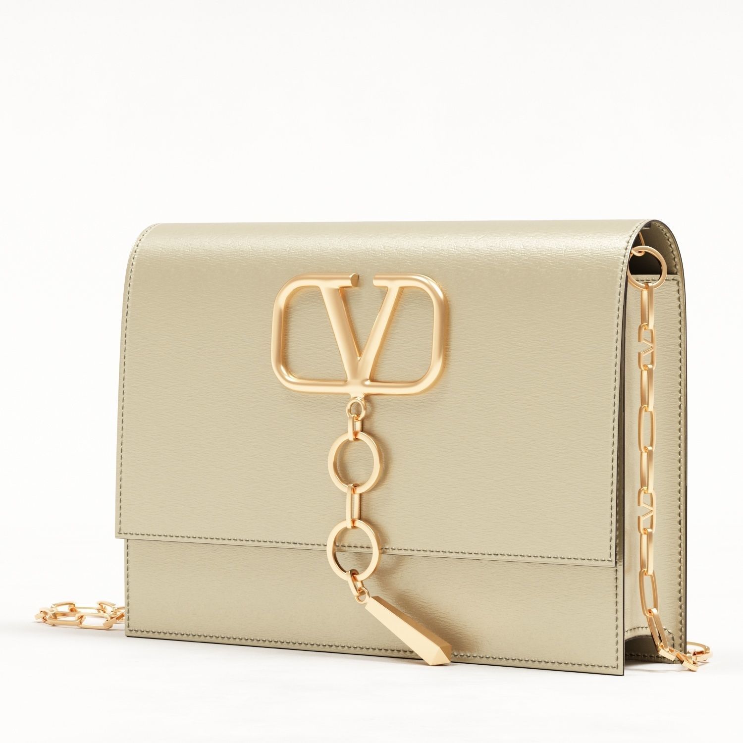 Valentino Garavani Small Vcase Leather Bag Low-poly 3D model_9