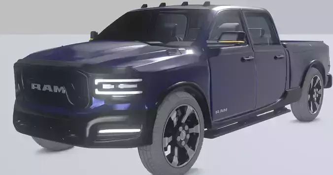 Dodge Ram 2020 Low-poly 3D model