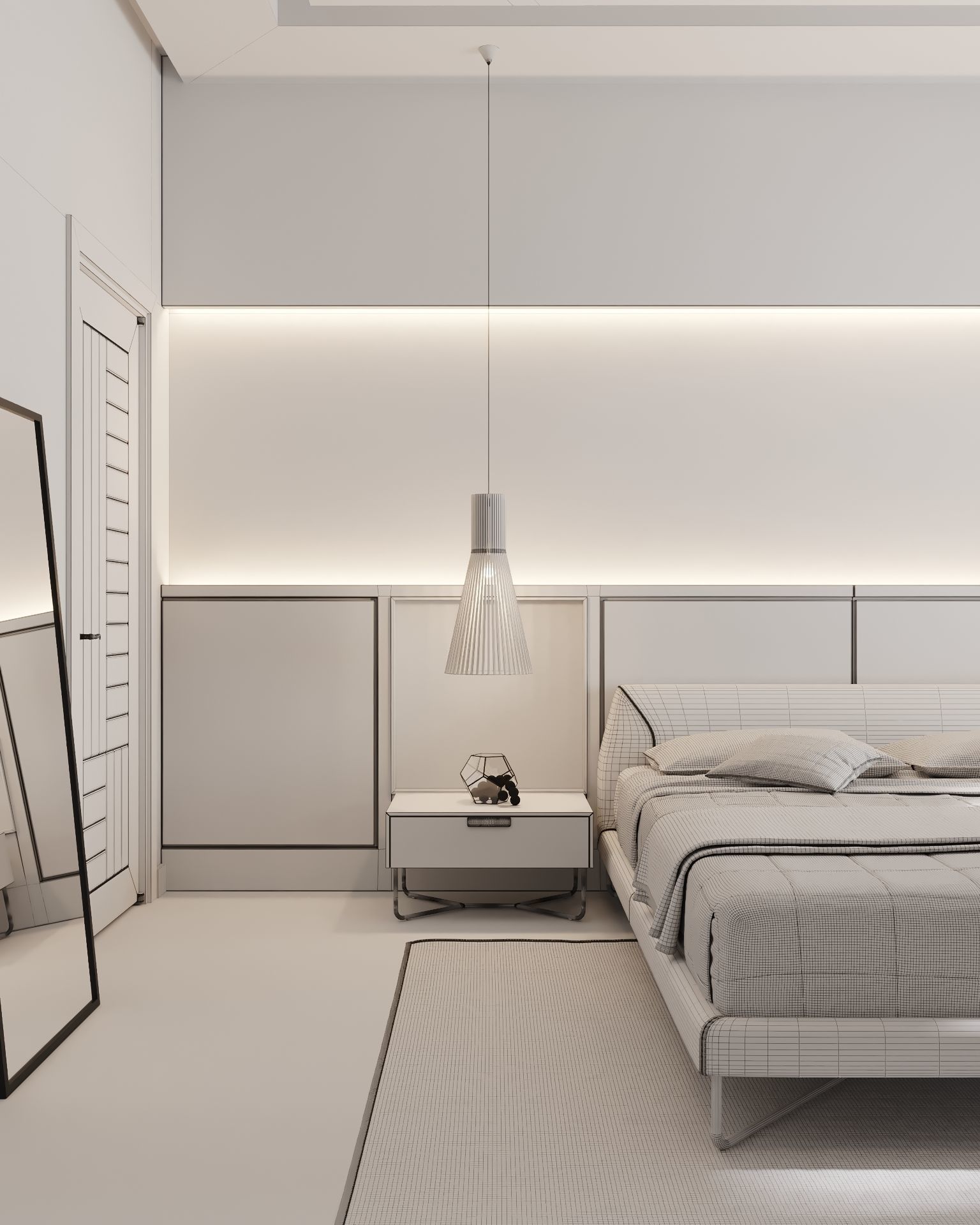 Apartment Bedroom 3D model_5