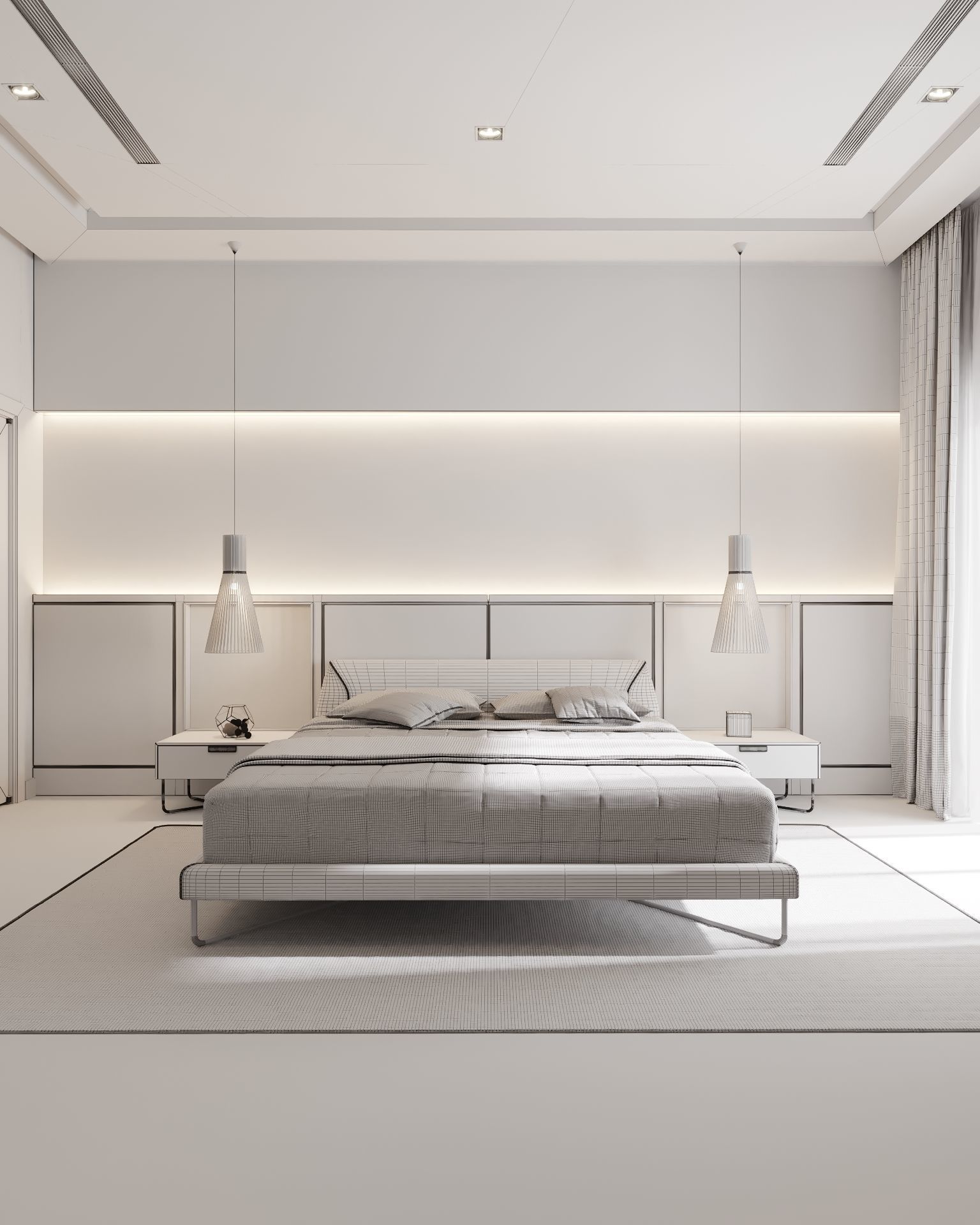Apartment Bedroom 3D model_4