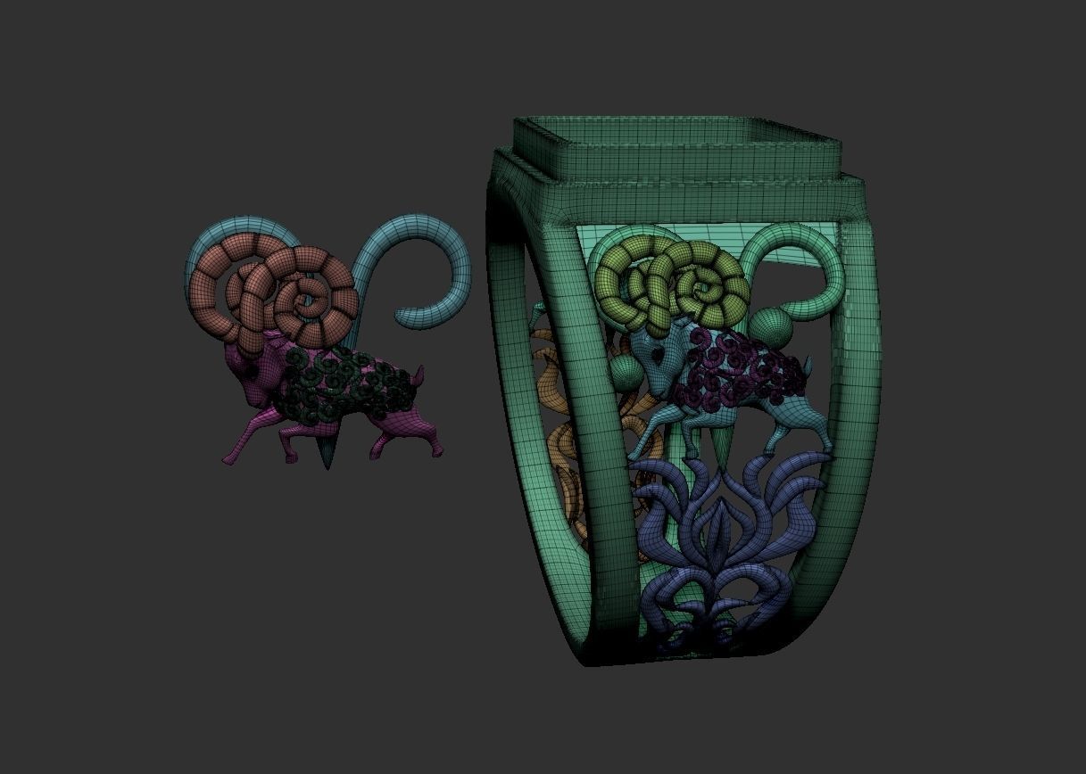 zodiac sign Aries 3D print model_2