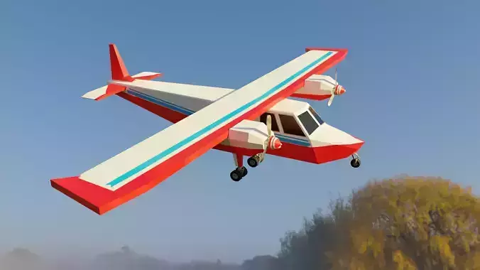 Electric Plane LOW POLY