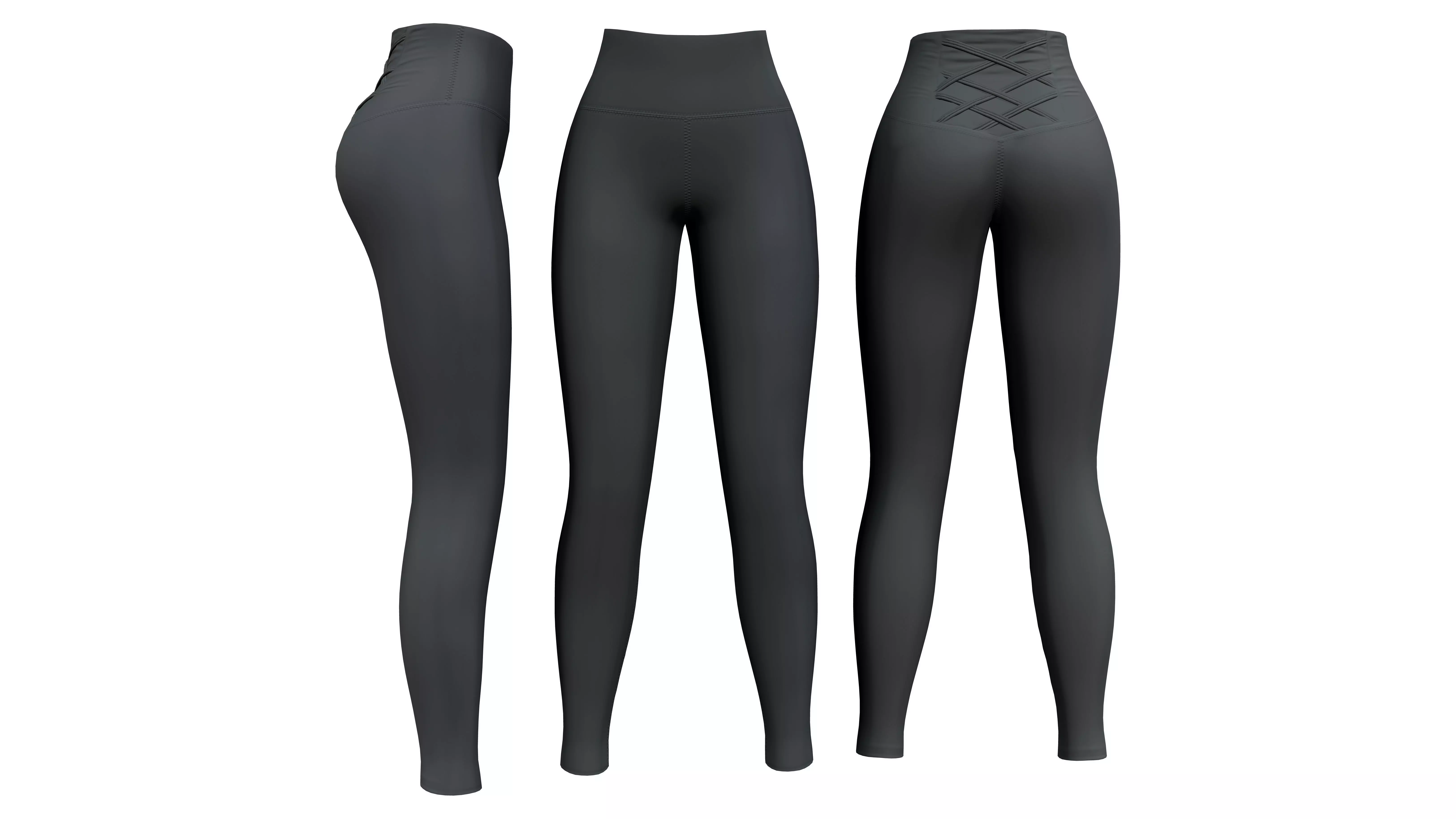 Yoga Pants Low-poly 3D model_0