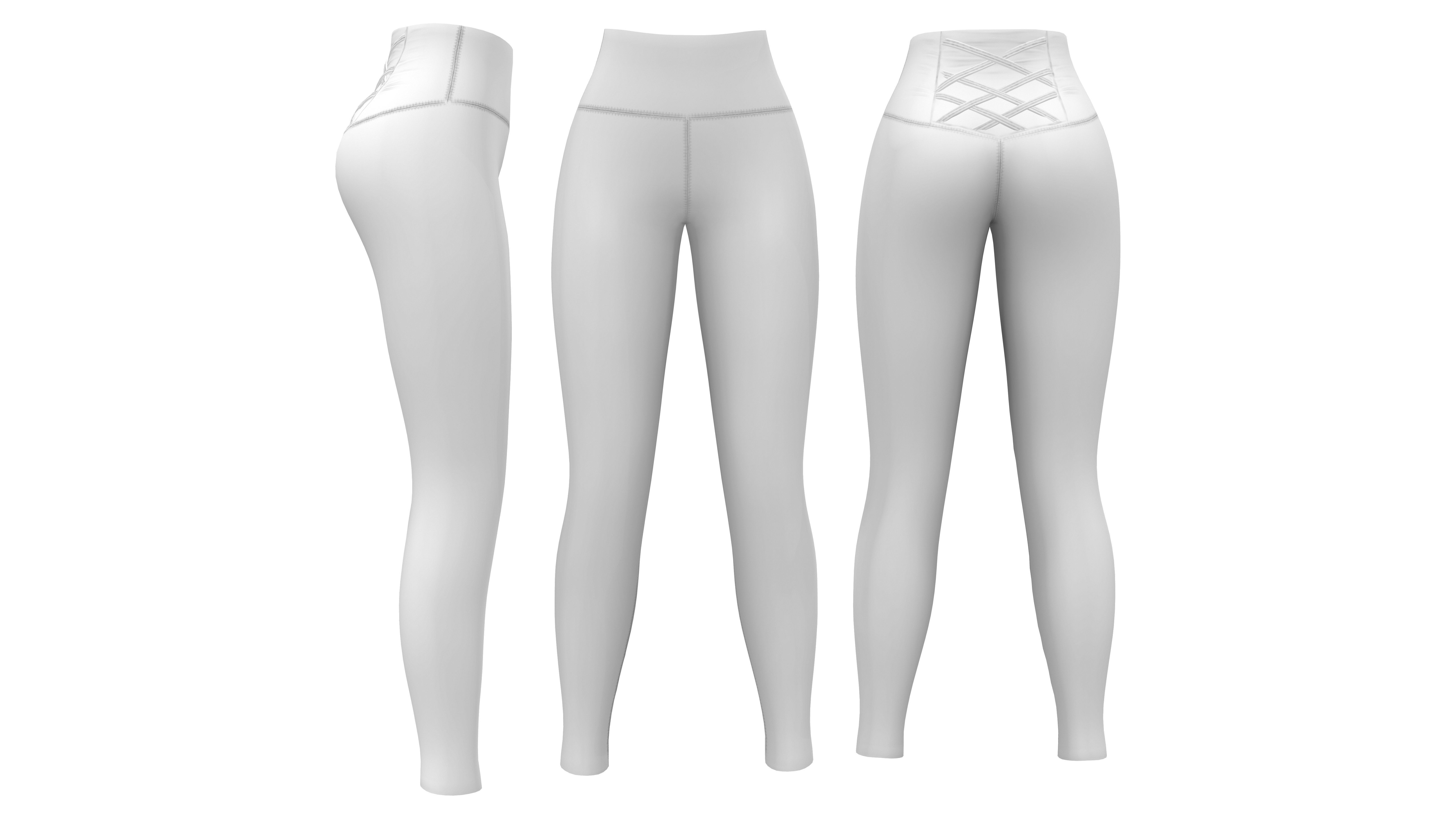Yoga Pants Low-poly 3D model_3