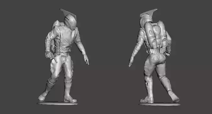 2x THE ROCKETEER toy soldiers 3D print model