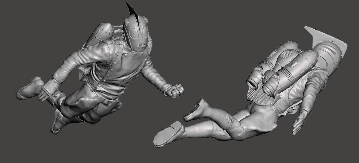 2x THE ROCKETEER toy soldiers 3D print model_1