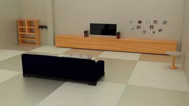 living room 3D model_0