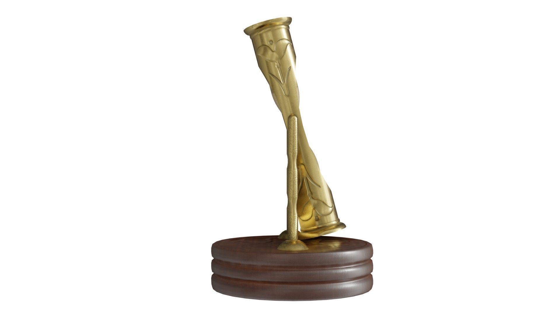 Hourglass brass magnifying glass 3D model_2