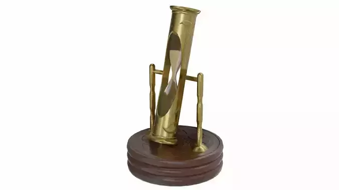 Hourglass brass magnifying glass