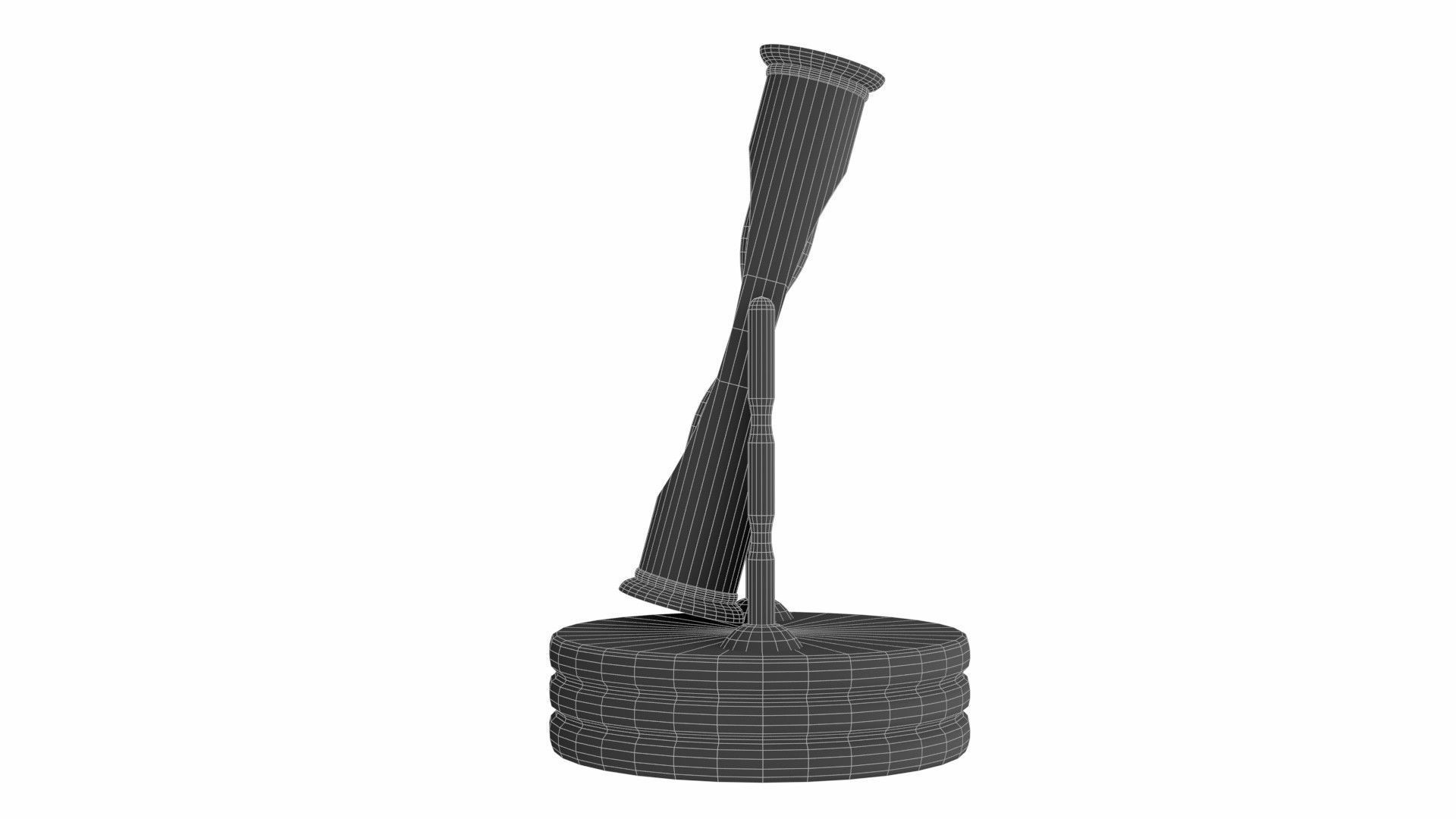 Hourglass brass magnifying glass 3D model_9