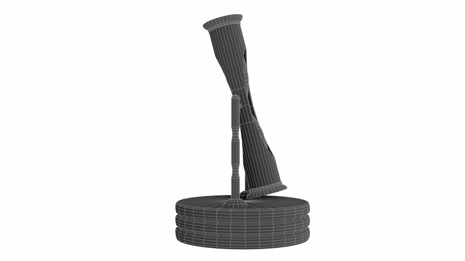 Hourglass brass magnifying glass 3D model_7