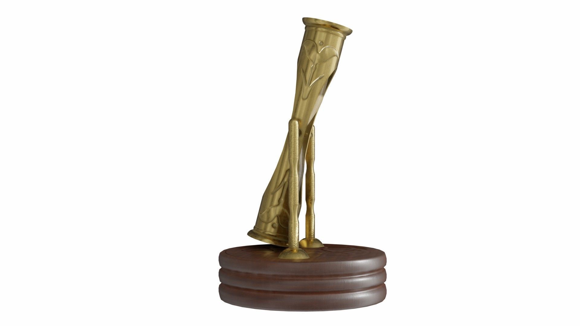 Hourglass brass magnifying glass 3D model_4