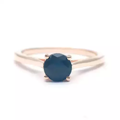 3DM Format Solitaire round cut ring for women