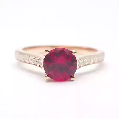 3DM Format Round cut stone statement ring