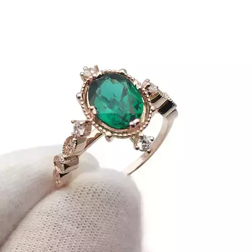 3DM Format Oval cut engagement ring