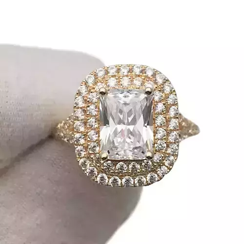 3DM Format Emerald cut ring