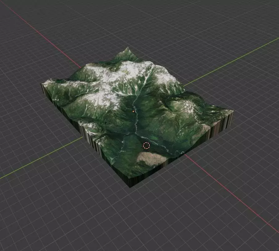 Terrain mountain 3D model_0