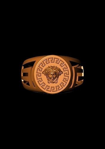 Ring with king face embossed  3D print model