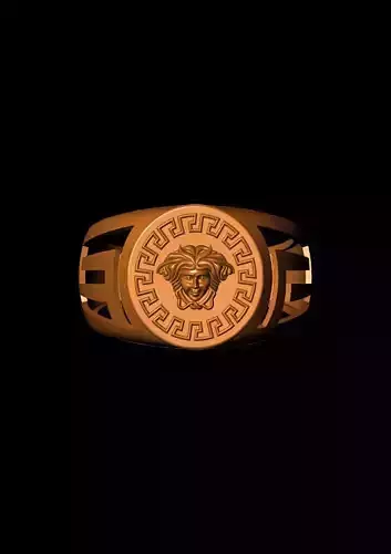 Ring with king face embossed 